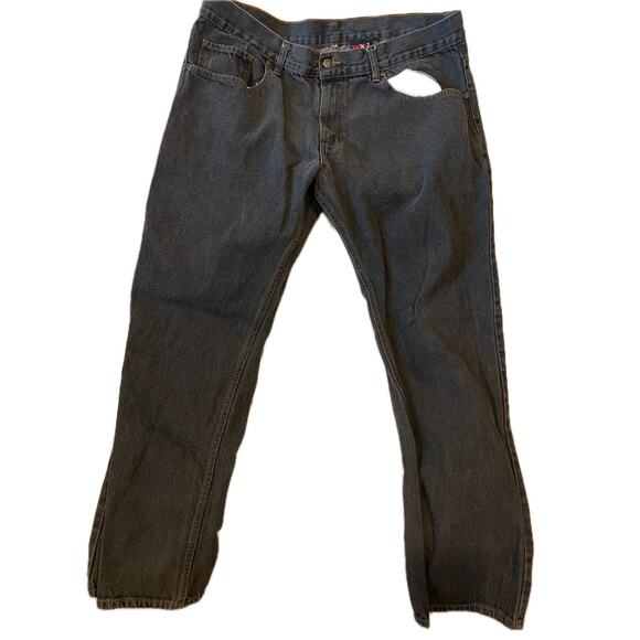 WXY Loose Black Jeans Mens 42x28 - Picture 1 of 4